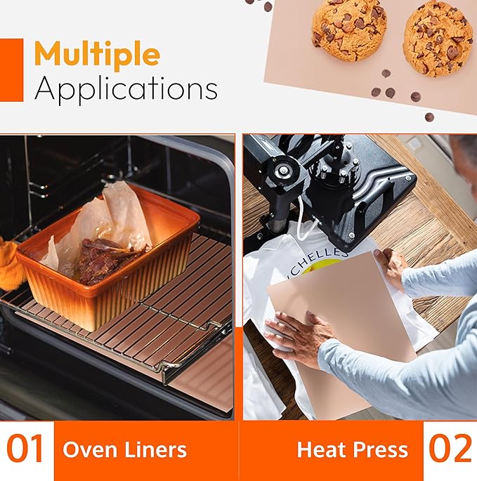 PTFE Teflon Sheet Reusable Baking Mat and Heat Press