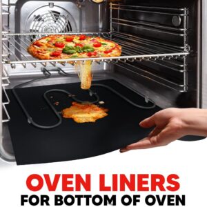 2 Pack Large Teflon Oven Liners 17x25 Nonstick BPA Free