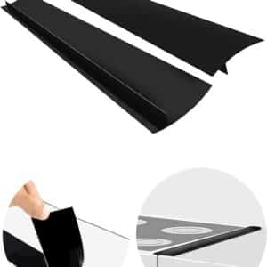 Stove Gap Covers (2 Pack), Heat Resistant and Dishwasher Safe Silicone Stove Counter Gap Cover, Reusable Range Opening Filler for Range and Counter Used for Spills in Kitchen, Cooker Side Guards
