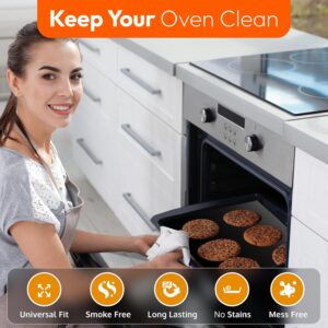 2 Pack Large Teflon Oven Liners 17x25 Nonstick BPA Free