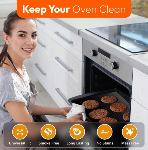2 Pack Large Teflon Oven Liners 17x25 Nonstick BPA Free