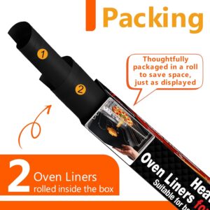 2 Pack Large Teflon Oven Liners 17x25 Nonstick BPA Free