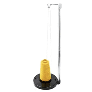 Adjustable Thread Spool Holder - Adjustable Height Universal Single Cone Thread Plastic Stand for Sewing Machine - Heavy Base Embroidery Quilting Serger Sewing Cones Holder (Black)