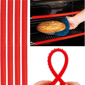 Oven Rack Shields, 14" Long (4-pack) - Heat Resistant Oven Rack Protectors - Prevents Hand and Arm Burns From Grills, Lab-tested Food Grade Silicone Range Edge Protective Cover