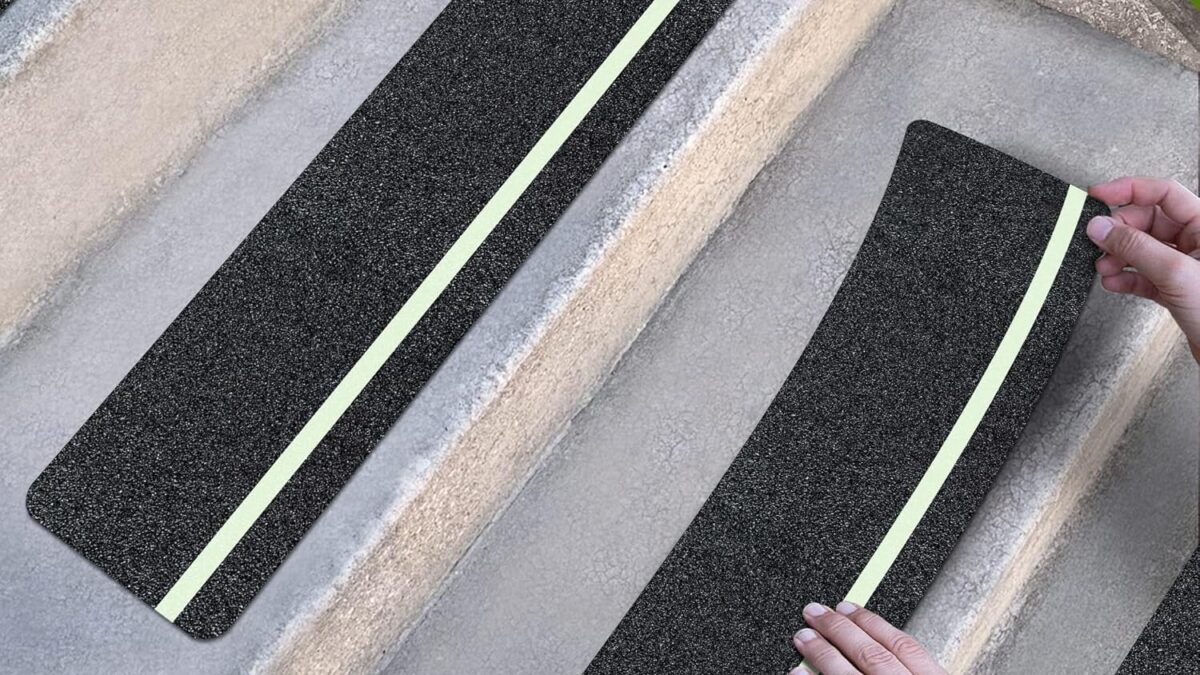 3 Pack Large 6 Inch X 24 Inch Non Slip Stair Treads Black High Traction - View #8