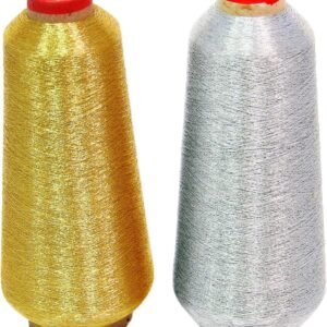 ThreadNanny New Gold and Silver Metallic Machine Embroidery Threads - 10000 Yards