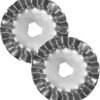 45mm Decorative Rotary Cutter Blades Right Handed, Pinking (2 Blades), Works with OLFA, FISKARS, Clover and Other Cutters for Quilting, Scrap Booking, Leather, Vinyl etc from Threadnanny